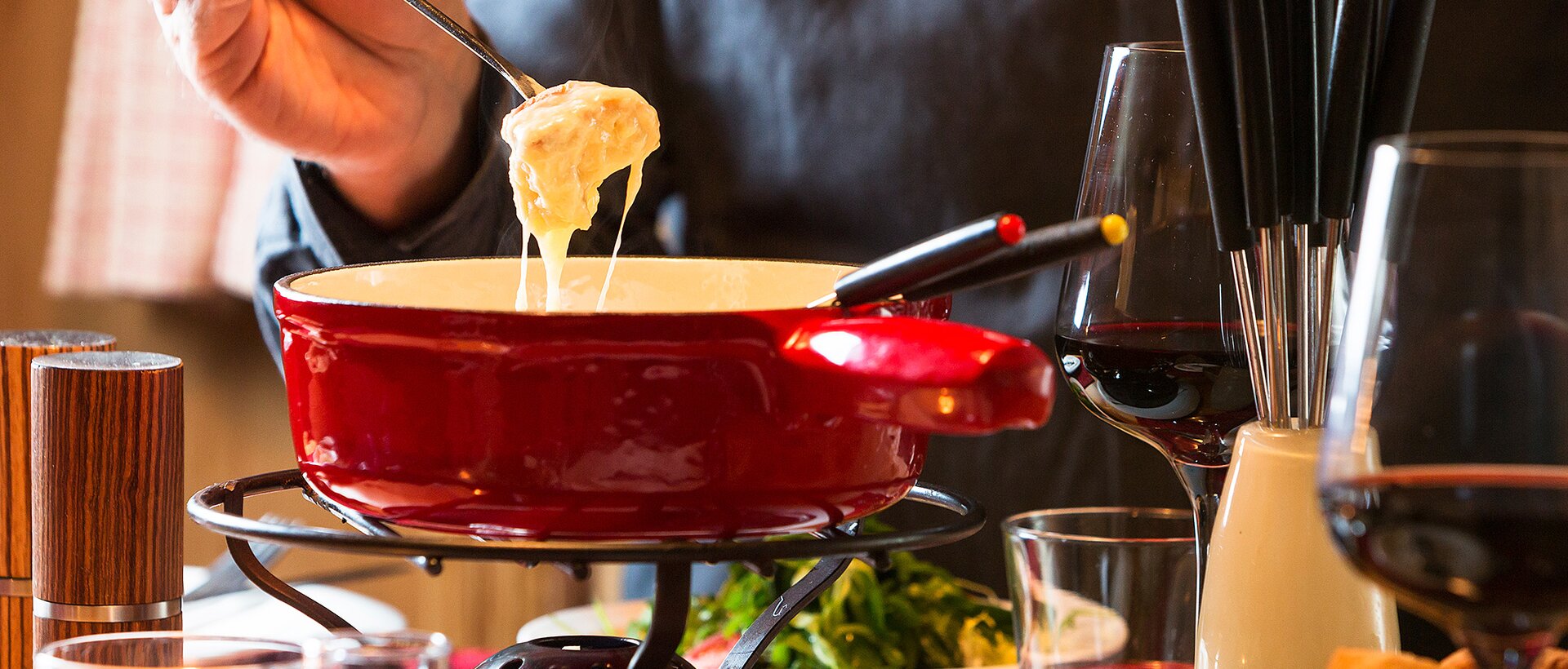 fondue at the gourmet hotel Tyrol