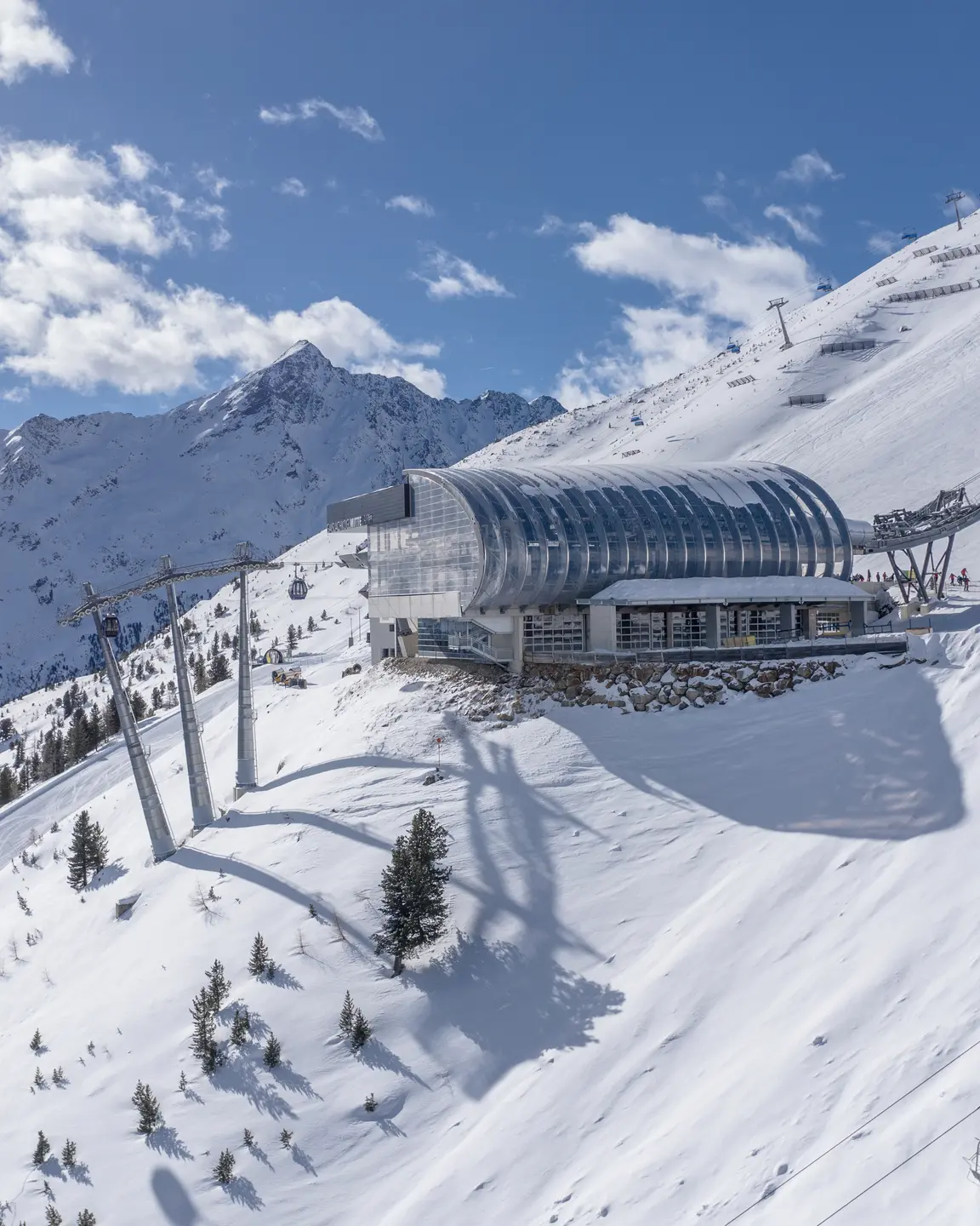 Panoramablick Skigebiet Sölden