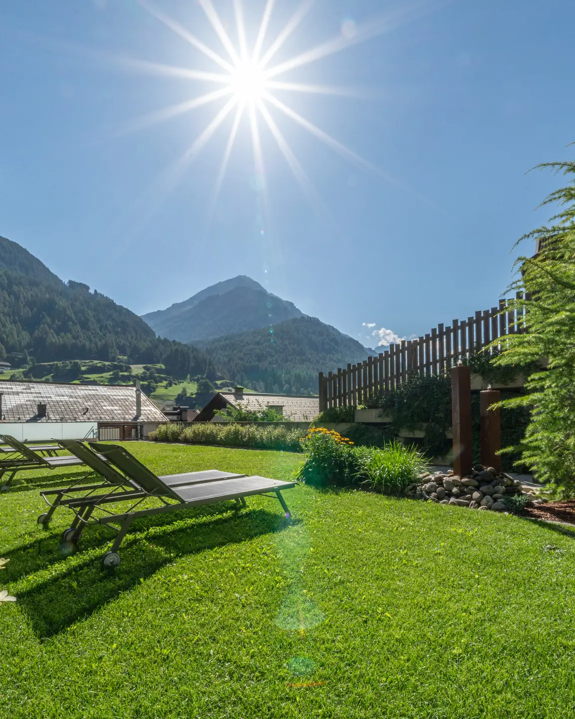 Sun terrace in the summer 