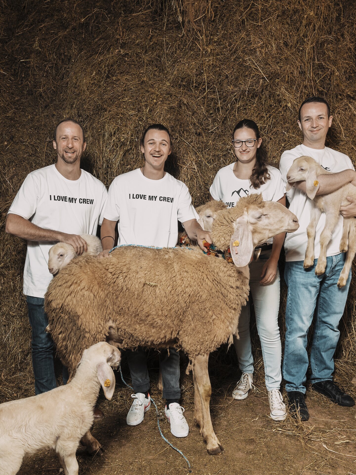 hotel Bergland sheep and staff