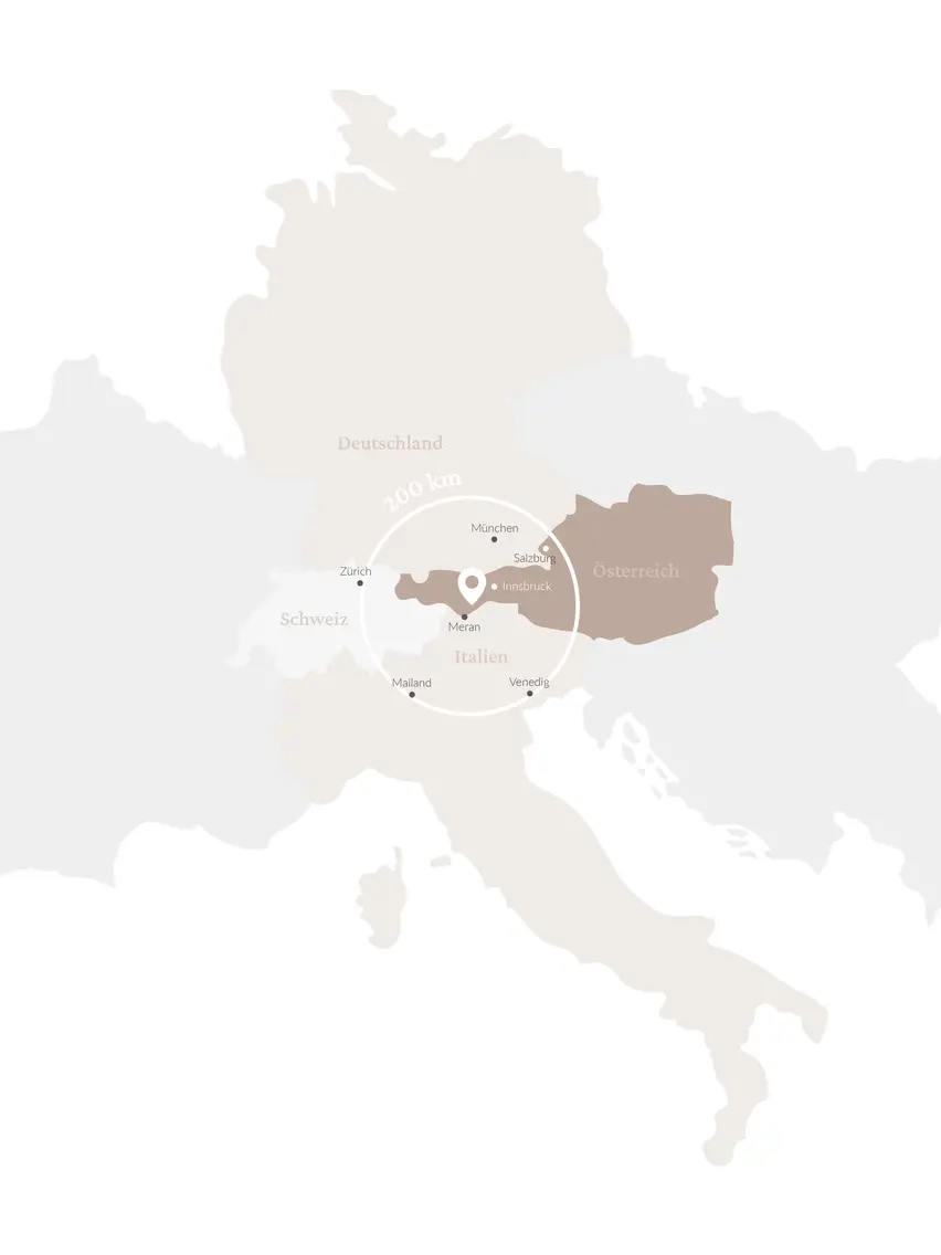 location map hotel Bergland Sölden