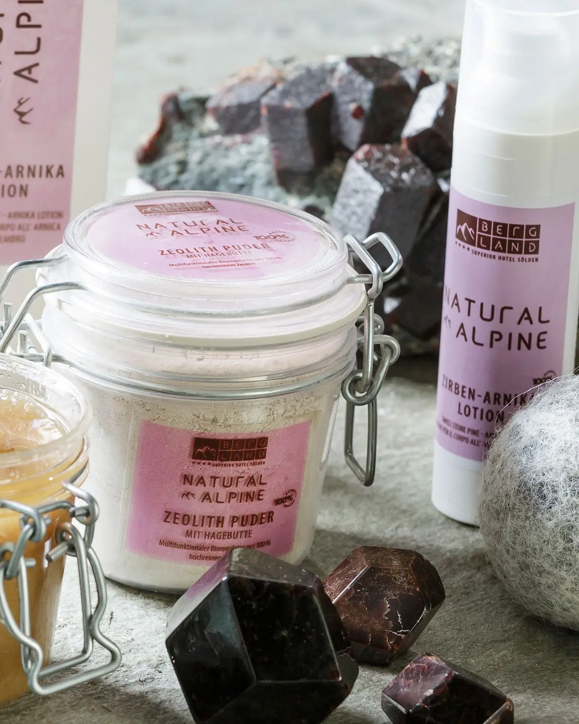 natural cosmetics at hotel Bergland Sölden