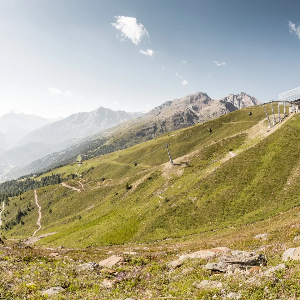 Giggijoch cable car in summer