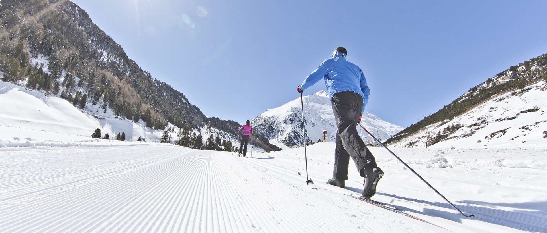 cross-country skiing in the Ötztal valley