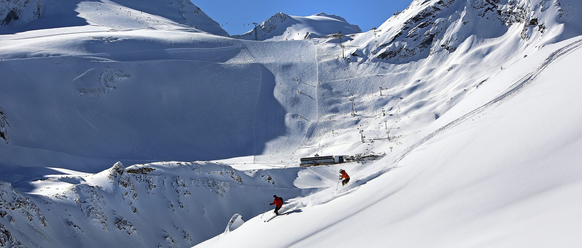 deep snow skiing Ötztal valley