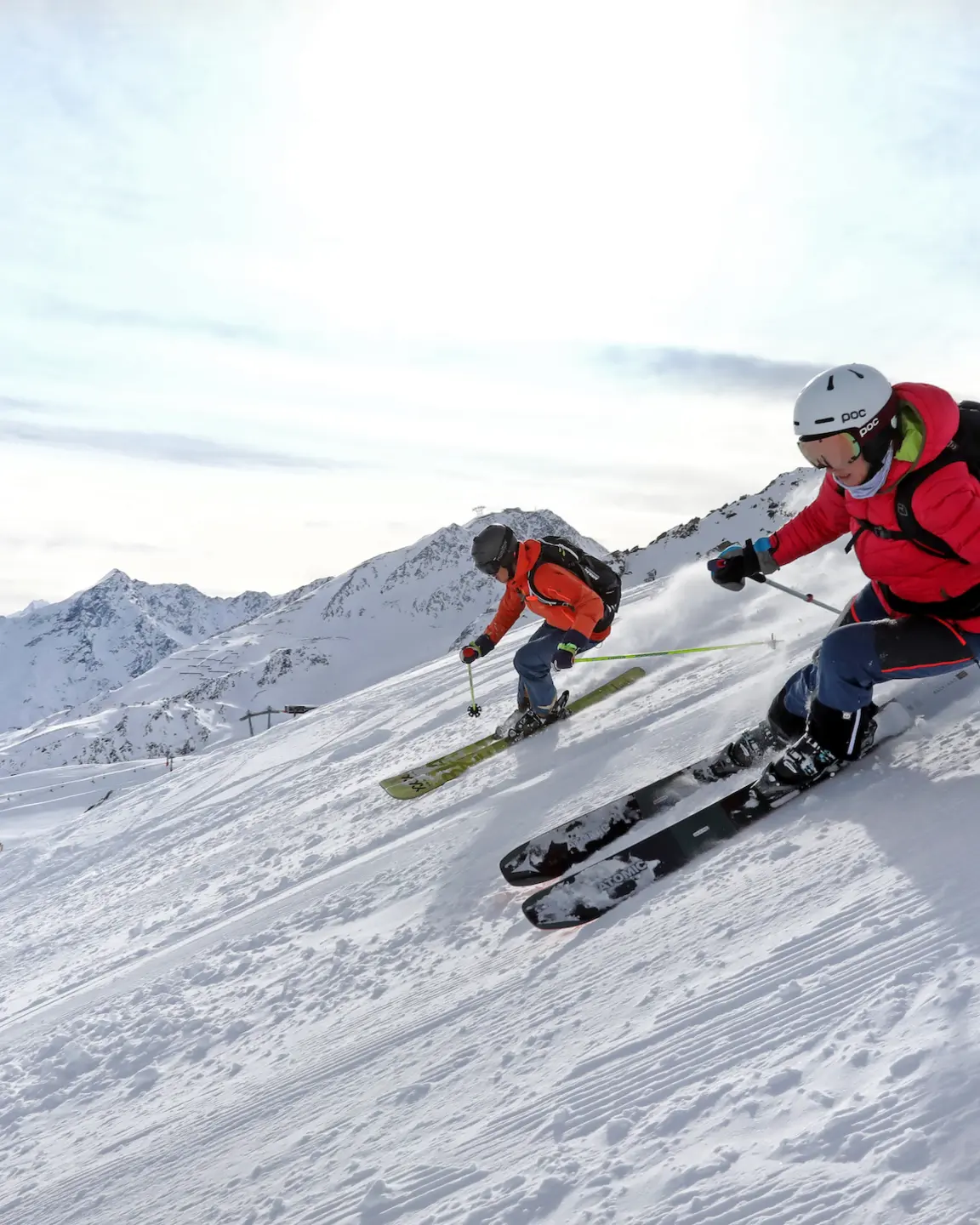 steep slopes on ski vacation